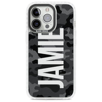 Personalised Black Camo Name Vertical