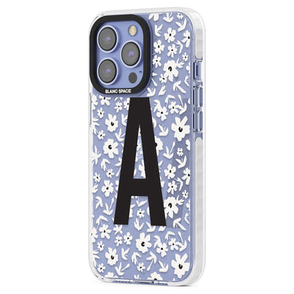 Initiale en gras personnalisée et florale