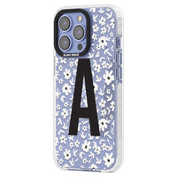 Initiale en gras personnalisée et florale