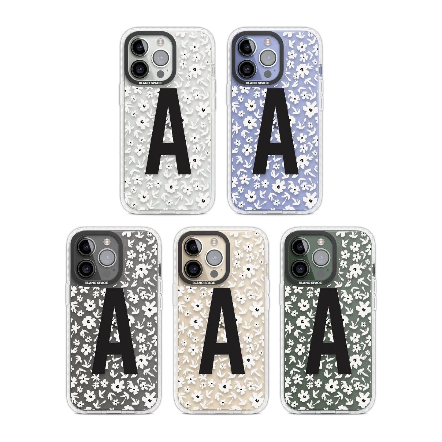 Initiale en gras personnalisée et florale