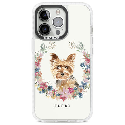 Personalised Yorkshire Terrier Floral Portrait