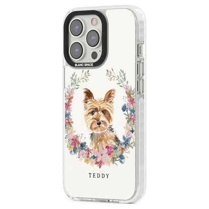 Personalised Yorkshire Terrier Floral Portrait