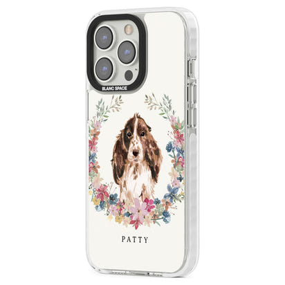 Personalised Cocker Spaniel Floral Portrait