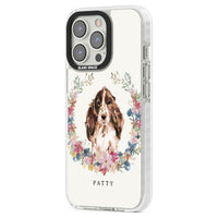 Personalised Cocker Spaniel Floral Portrait