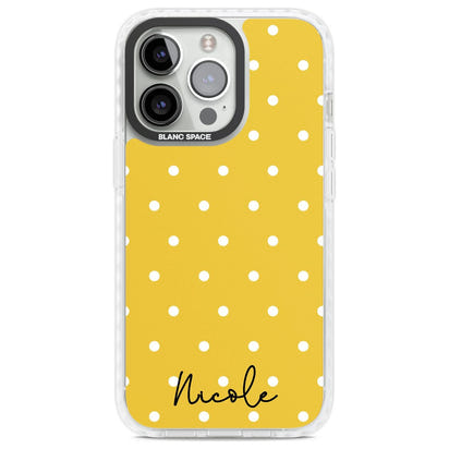 Personalised Yellow Polka Dot
