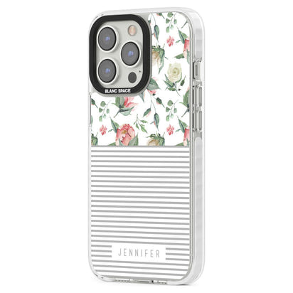 Personalised Light Floral Pattern & Stripes