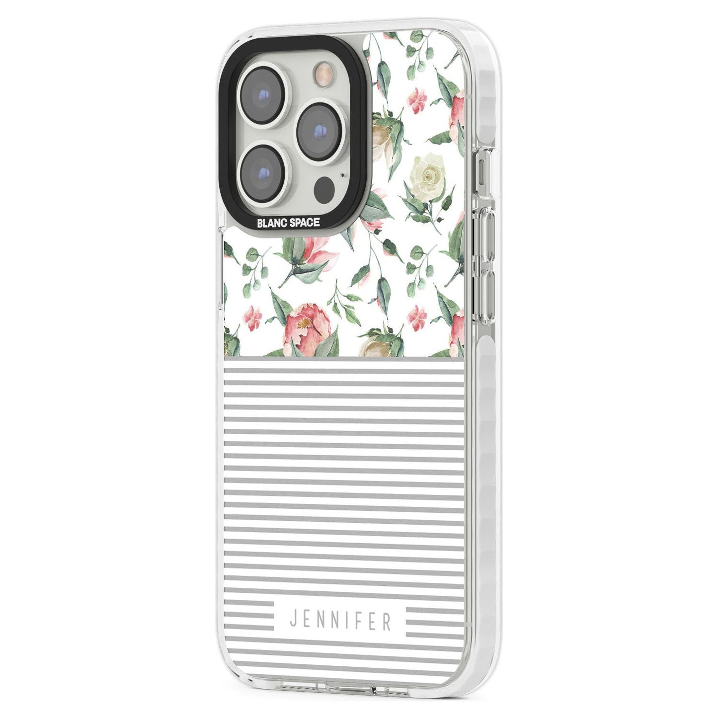 Personalised Light Floral Pattern & Stripes