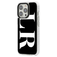 Lettres blanches et noires personnalisées