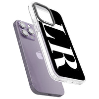 Lettres blanches et noires personnalisées