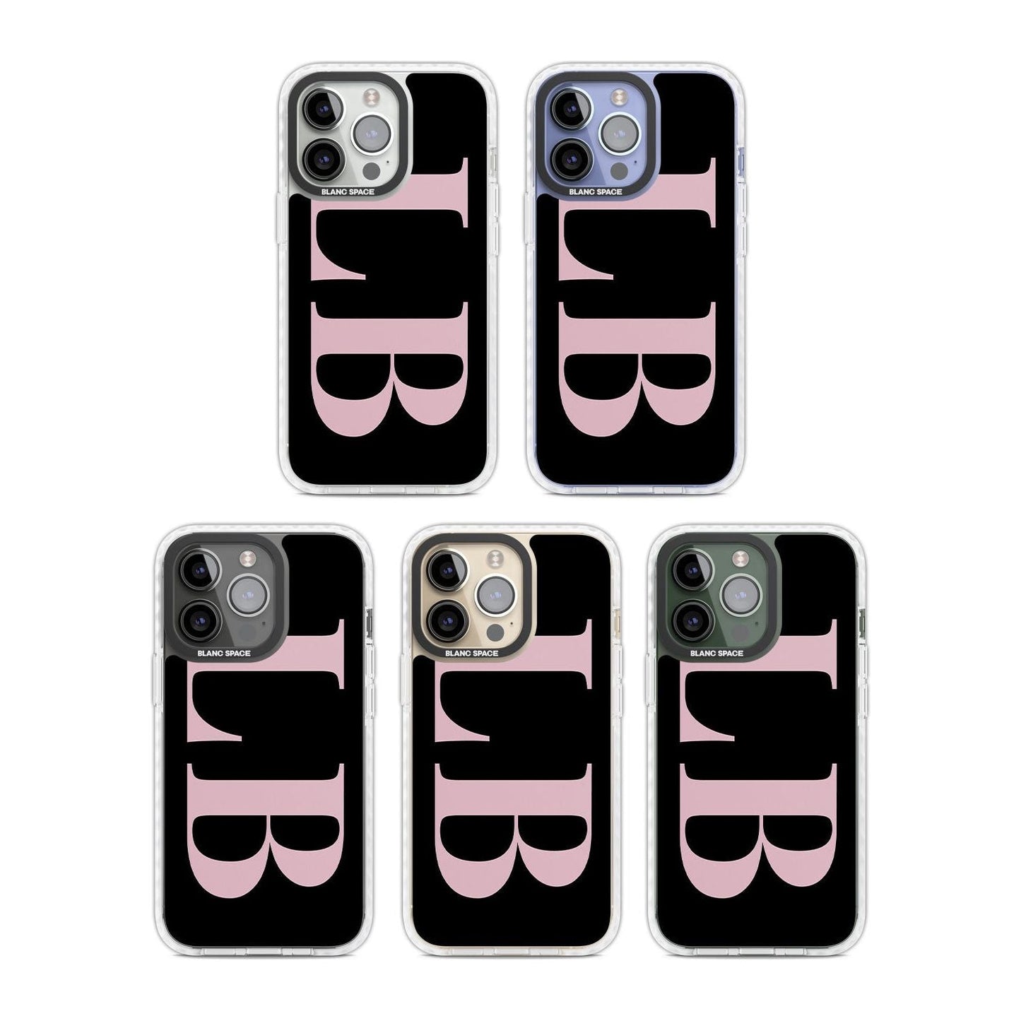 Lettres personnalisées roses et noires vertes