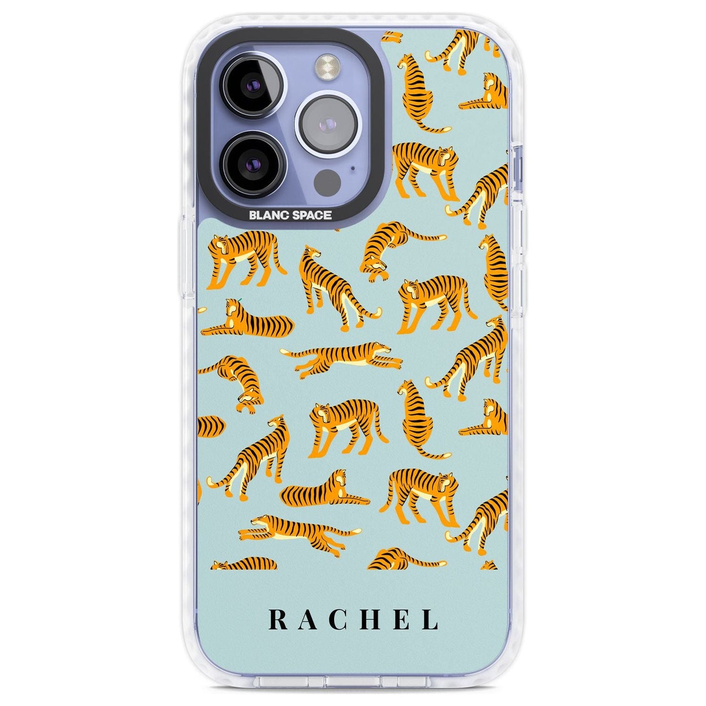Personalised Turquoise Tiger Pattern