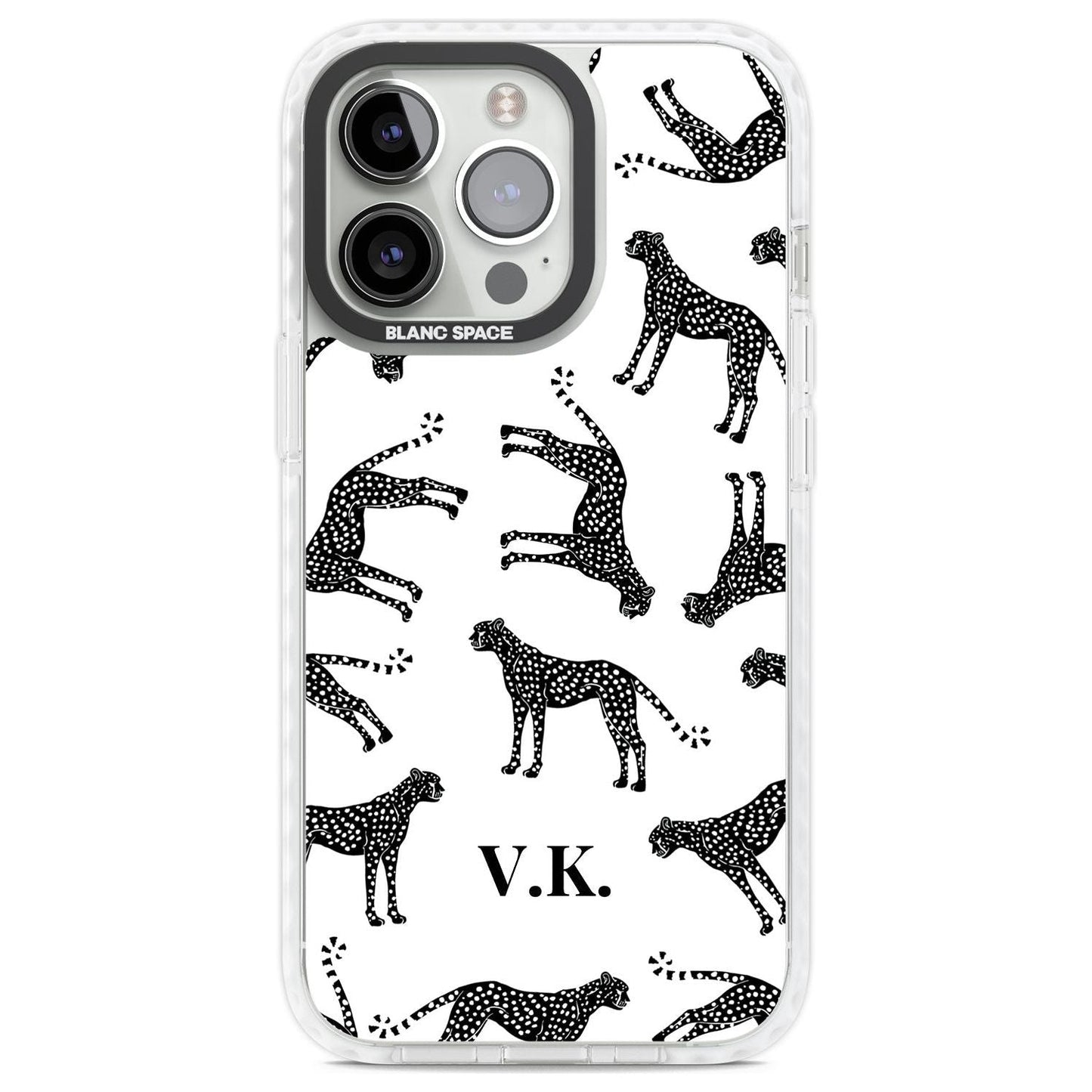 Personalised Black & White Cheetah Pattern