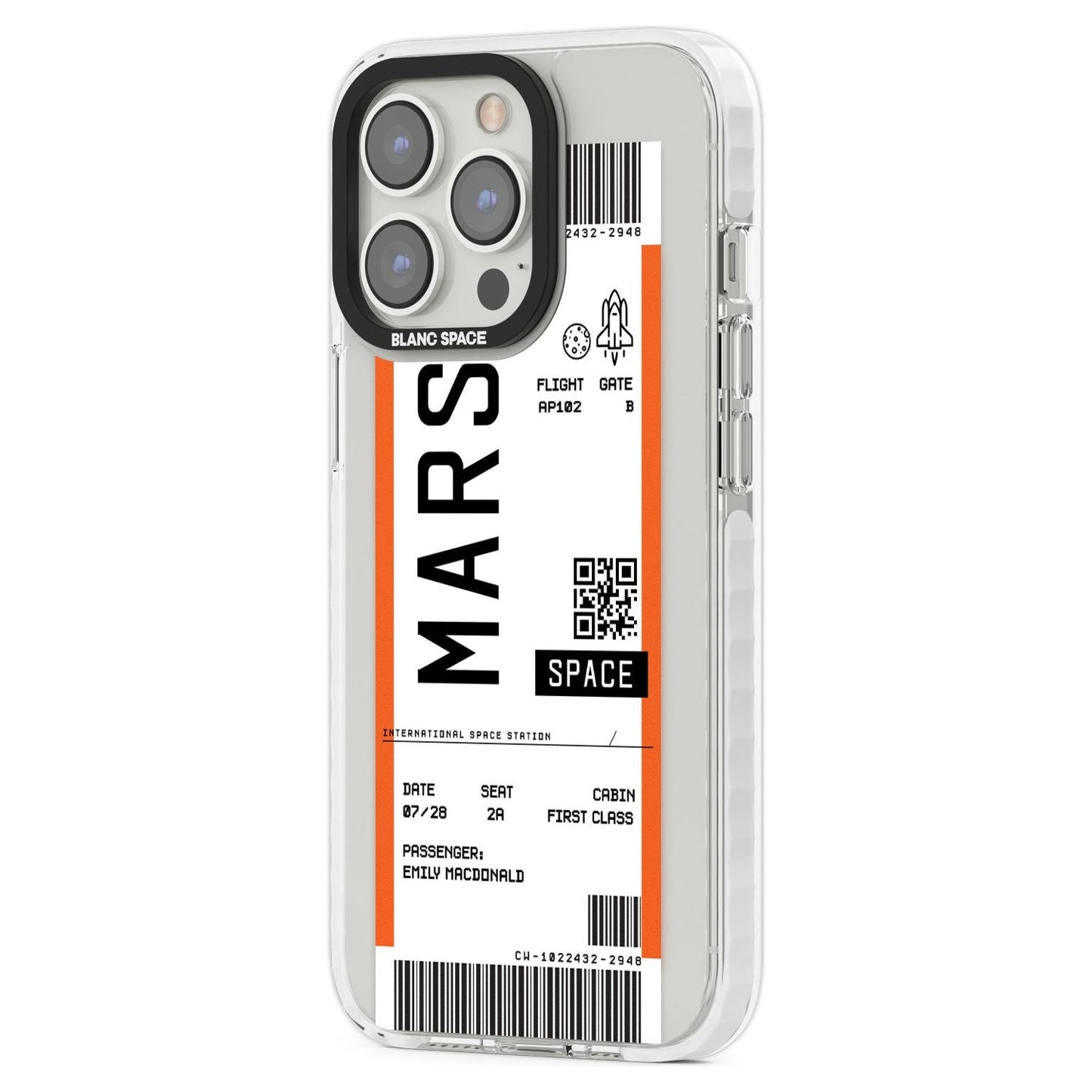 Personalised Mars Travel Ticket