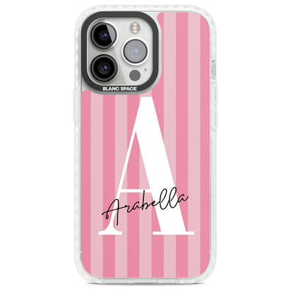 Personalised Pink Stripes Initial