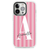 Personalised Pink Stripes Initial