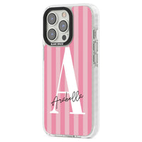 Personalised Pink Stripes Initial