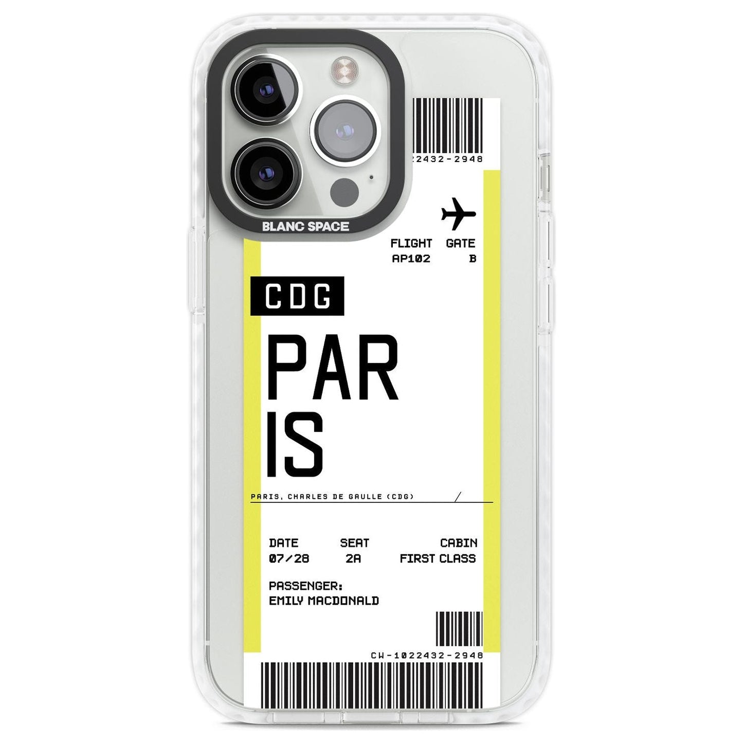 Personalised Paris Boarding Pass