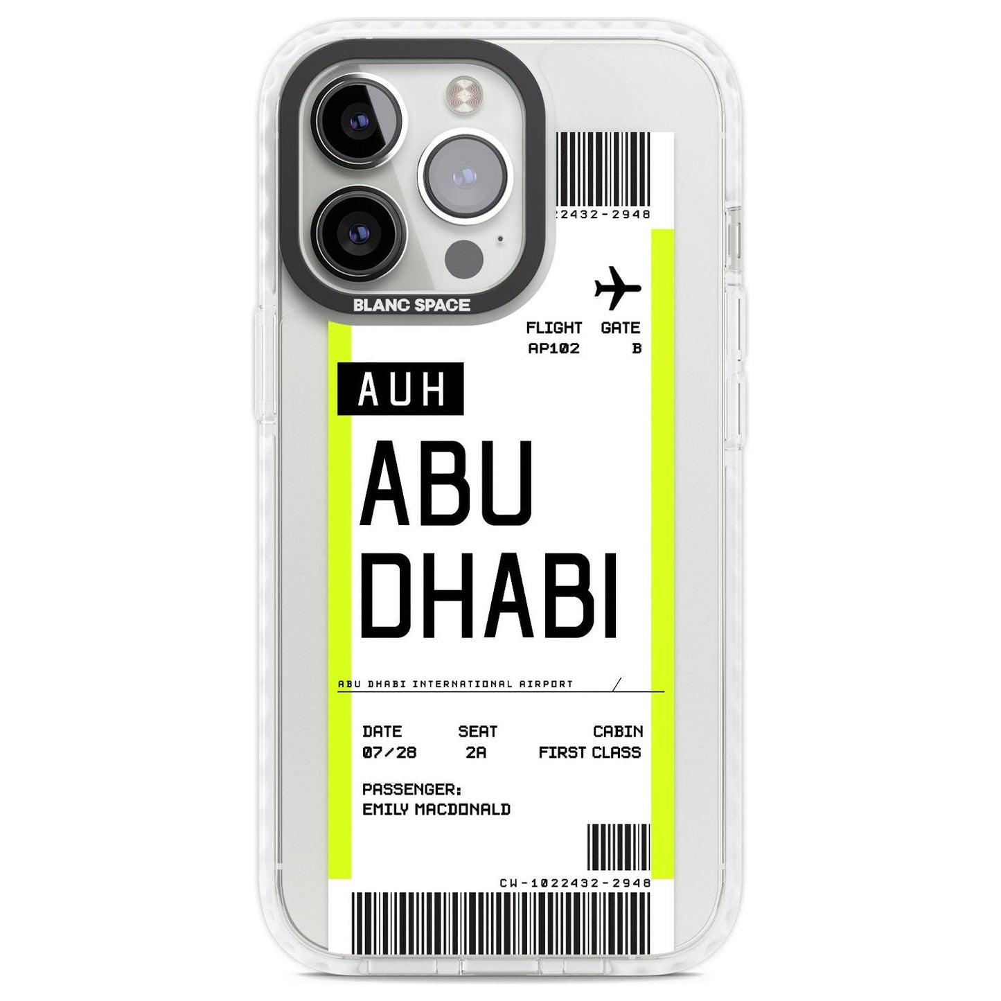 Personalised Abu Dhabi Boarding Pass