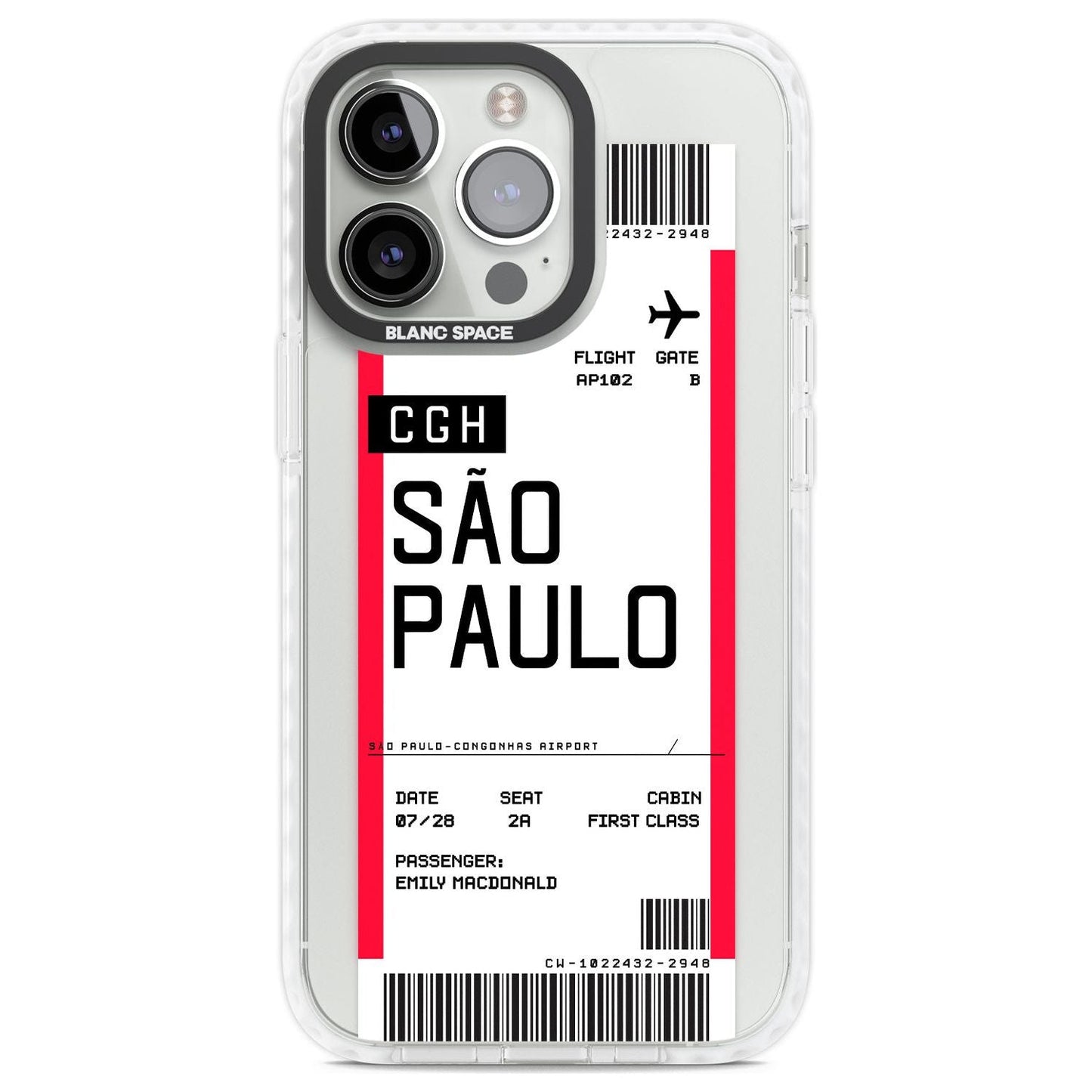 Personalisierte Bordkarte für São Paulo