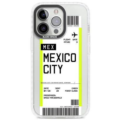 Carte d'embarquement personnalisée pour Mexico