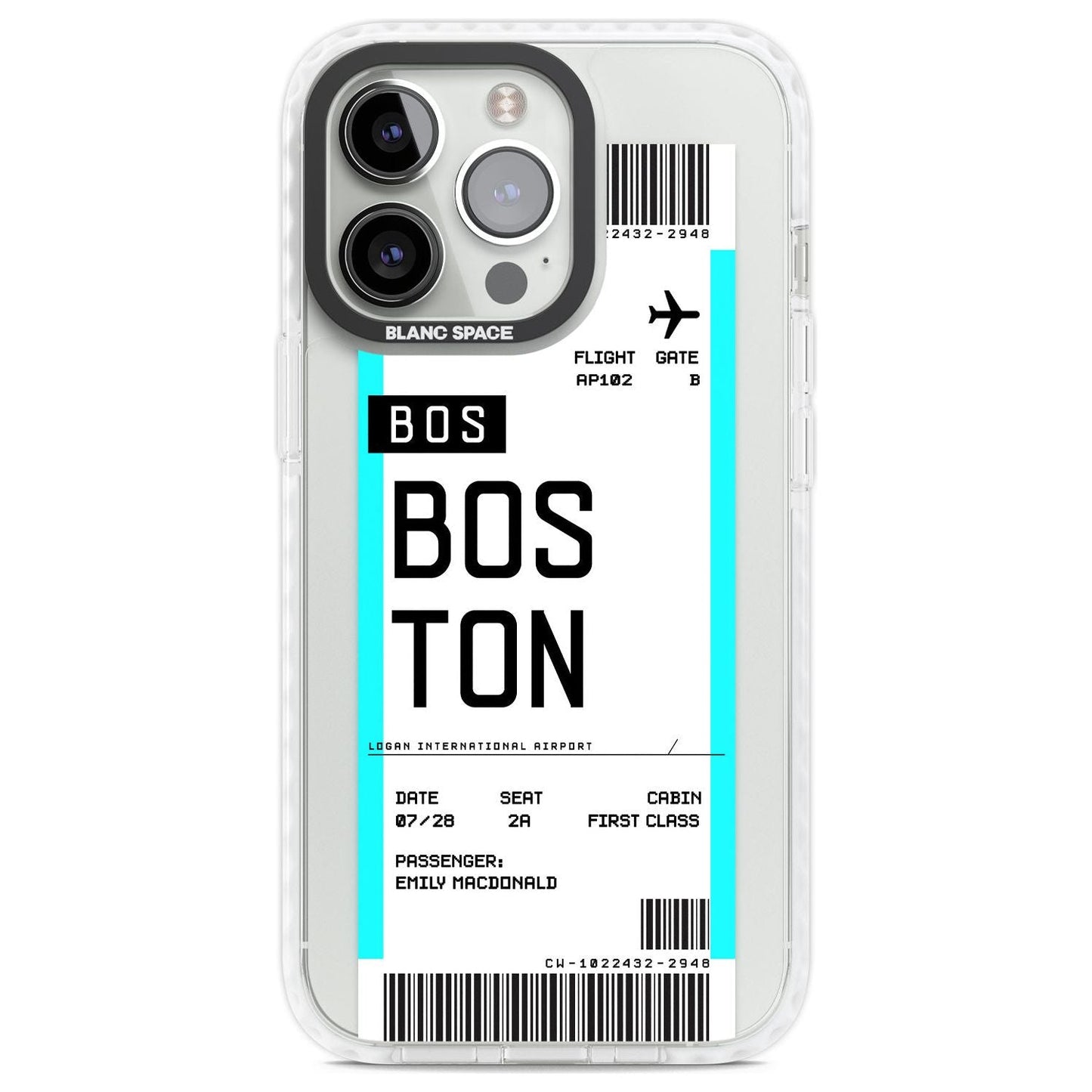 Personalised Boston Boarding Pass