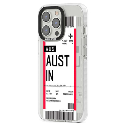 Personalised Austin Boarding Pass