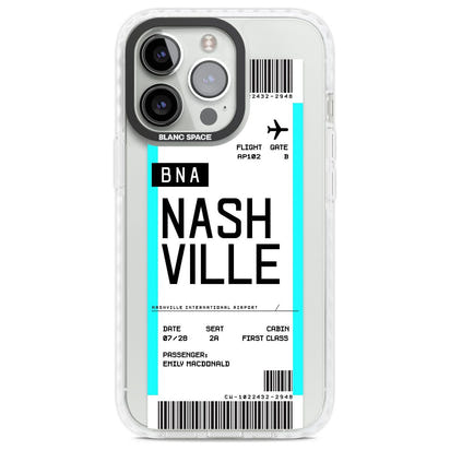 Carte d'embarquement personnalisée pour Nashville