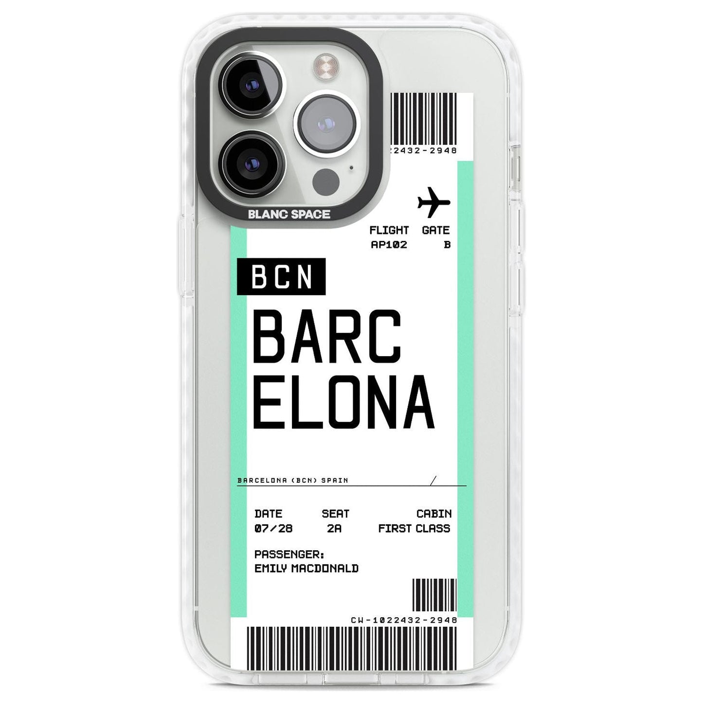 Personalised Barcelona Boarding Pass
