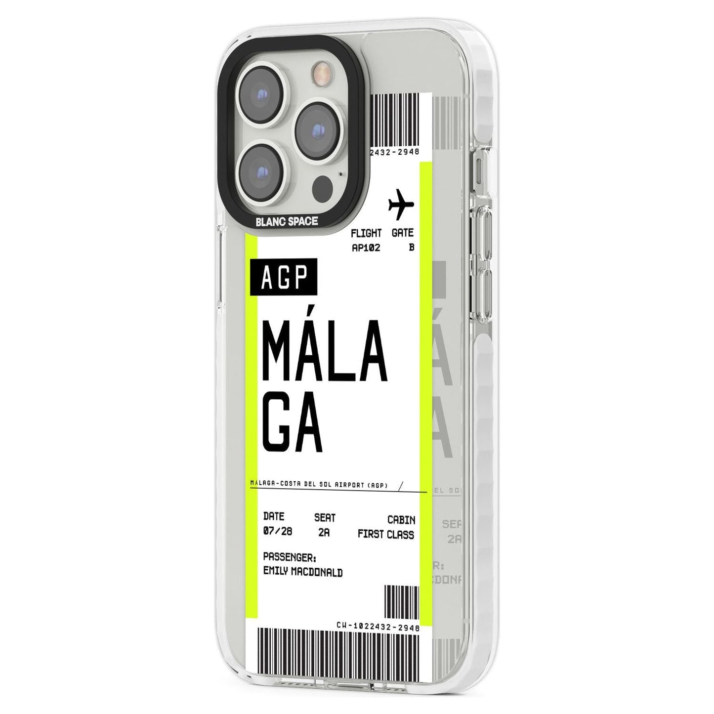 Personalised Málaga Boarding Pass