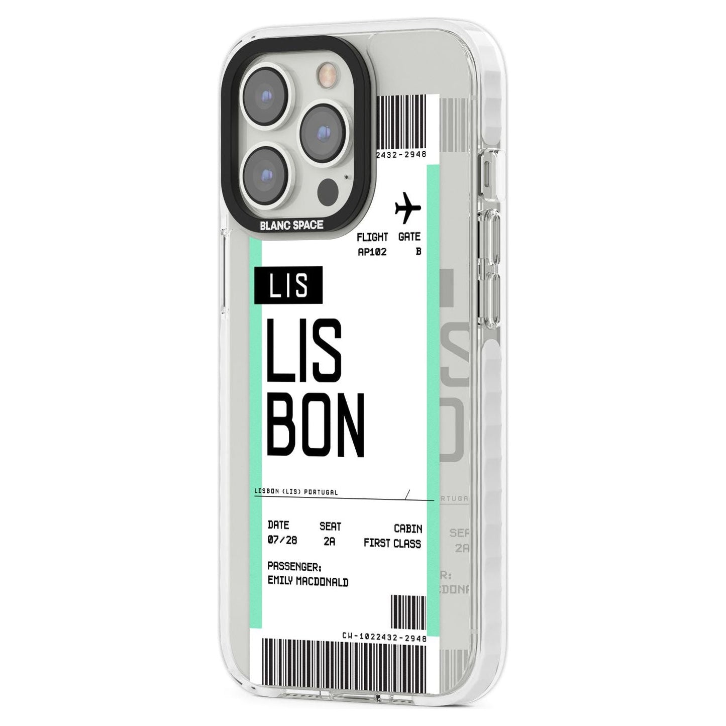 Personalised Lisbon Boarding Pass