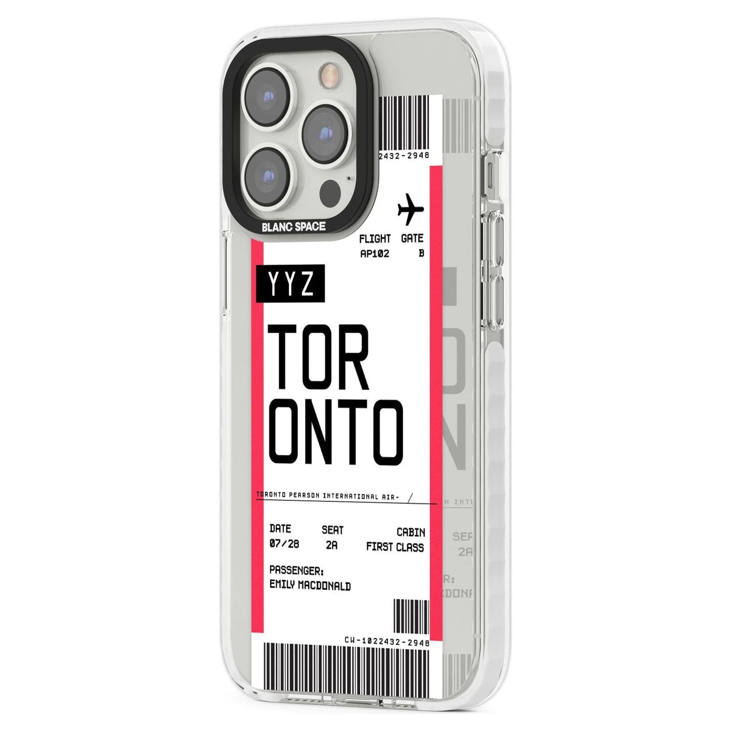 Personalised Toronto Boarding Pass