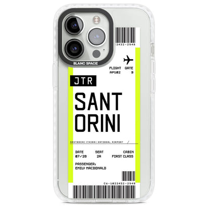 Personalisierte Bordkarte für Santorini