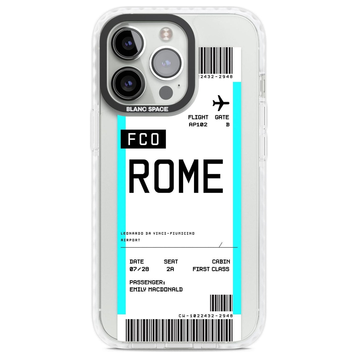 Personalised Rome Boarding Pass