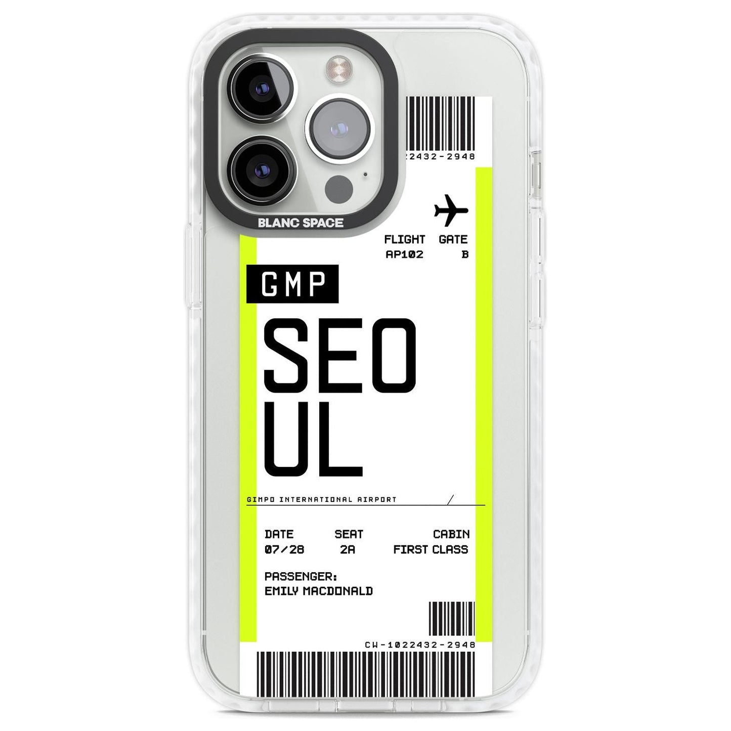 Personalised Seoul Boarding Pass