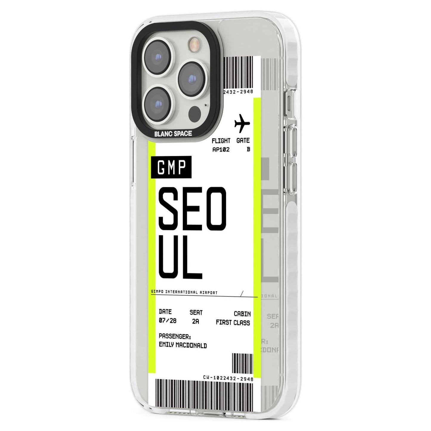 Personalised Seoul Boarding Pass