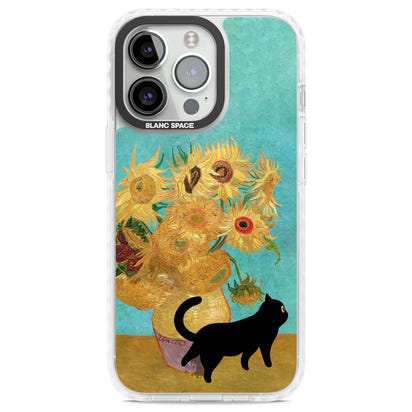 Cat with Van Gogh's Sunflowers