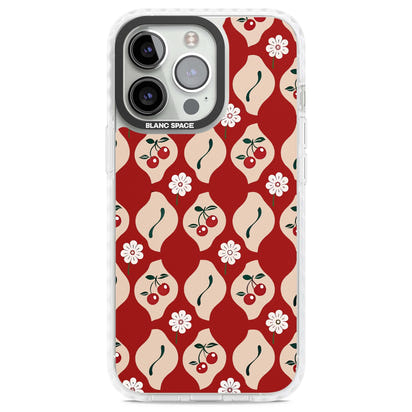 Vintage Cherry Diamond Pattern