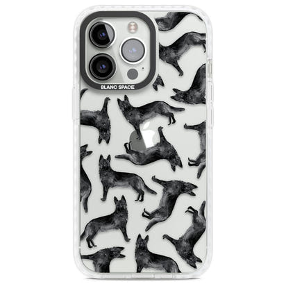 German Shepherd Pattern Black