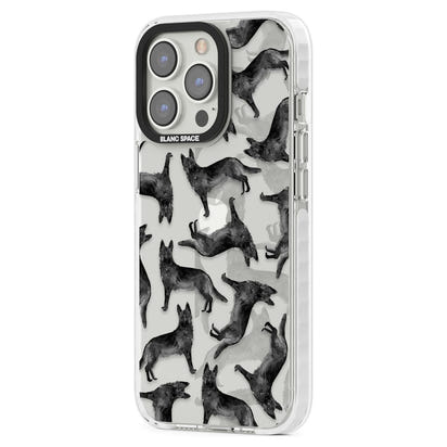 German Shepherd Pattern Black