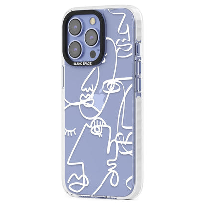 Abstract Line Art White Clear