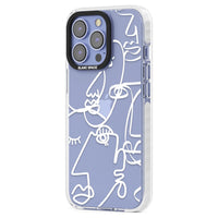 Abstract Line Art White Clear