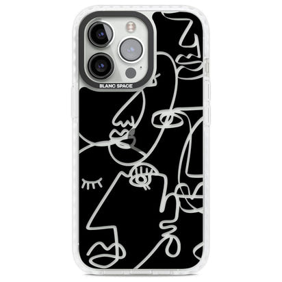 Abstract Line Art Clear Black