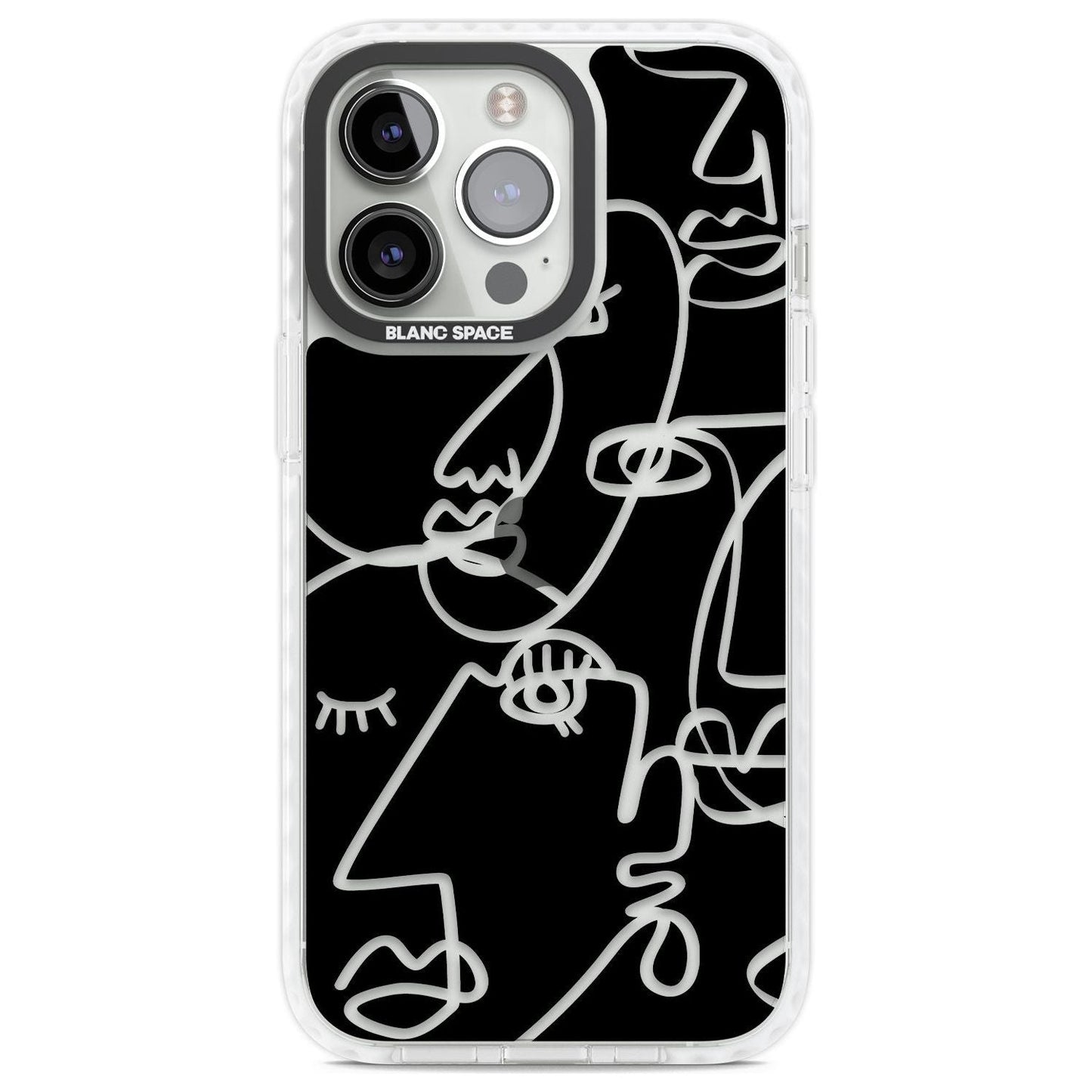 Abstract Line Art Clear Black