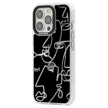 Abstract Line Art Clear Black