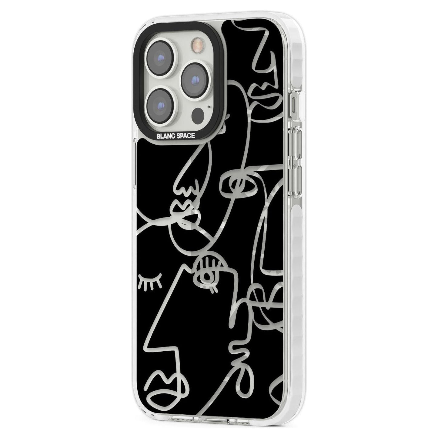 Abstract Line Art Clear Black