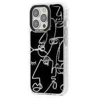 Abstract Line Art Clear Black