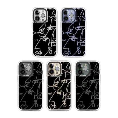 Abstract Line Art Clear Black