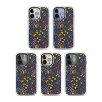 Grappe de feuilles de fleurs sauvages bleu marine