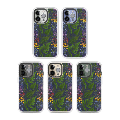Busy Floral And Fern Design Navy