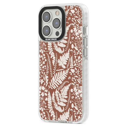 Fleurs sauvages et fougères sur terre cuite